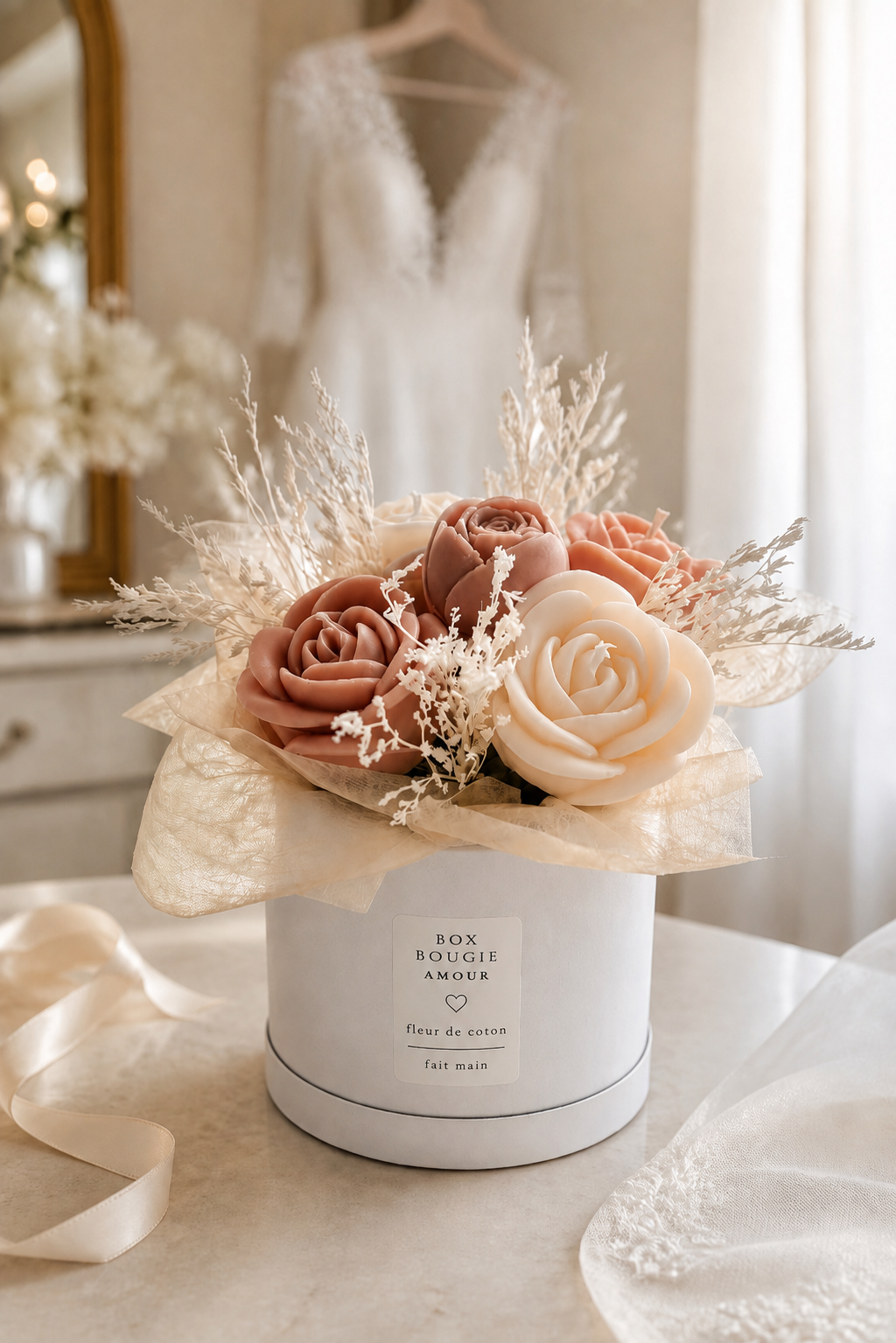 Box « wedding day » - Fleur de coton