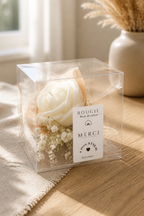 Bougie Merci Maîtresse / ATSEM - Fleur de coton