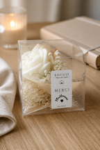 Bougie Merci Maîtresse / ATSEM - Fleur de coton