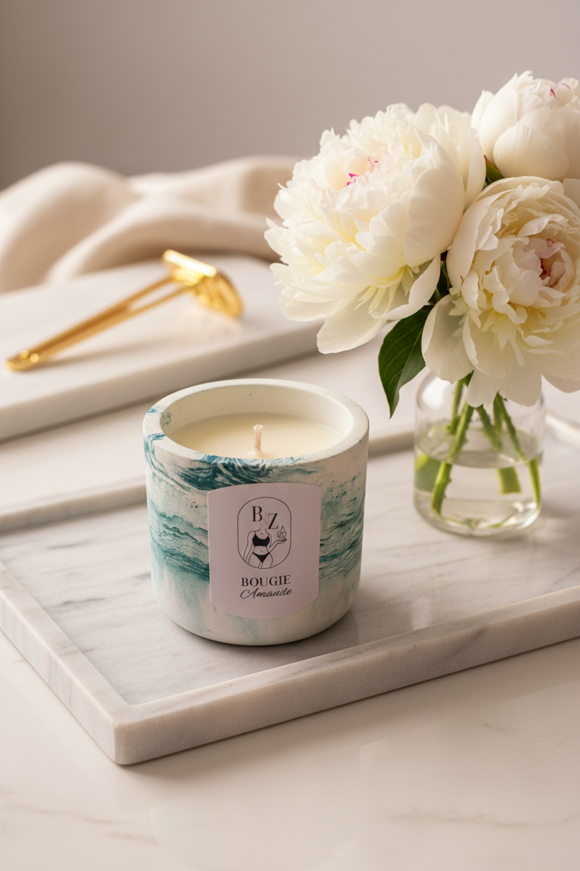 Bougie parfumée amande à la cire de soja 