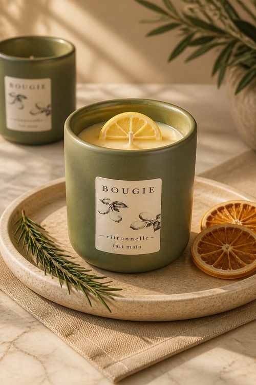 Bougie citronnelle cire de soja 