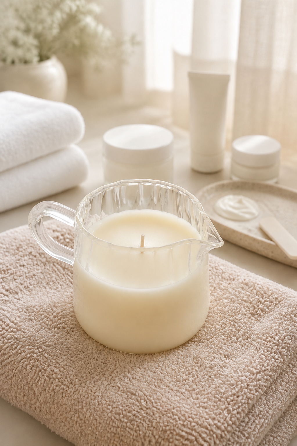 Bougie de massage crème de soin 