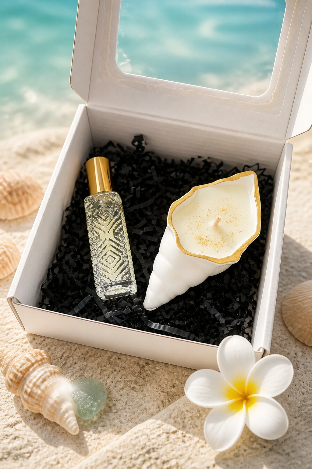 Bougie et spray d’ambiance fleur de tiaré 