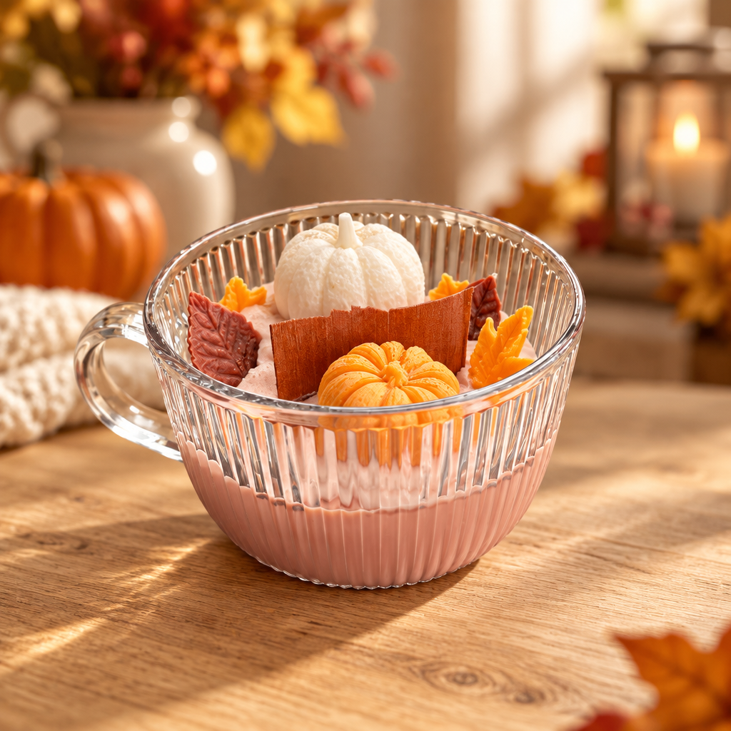 Bougie mug citrouilles 