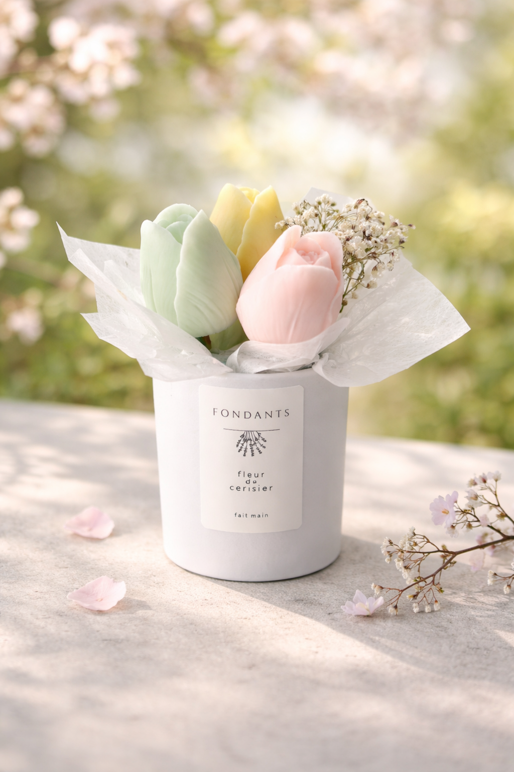 Box de fondants parfumés fleur de cerisier à la cire de soja 