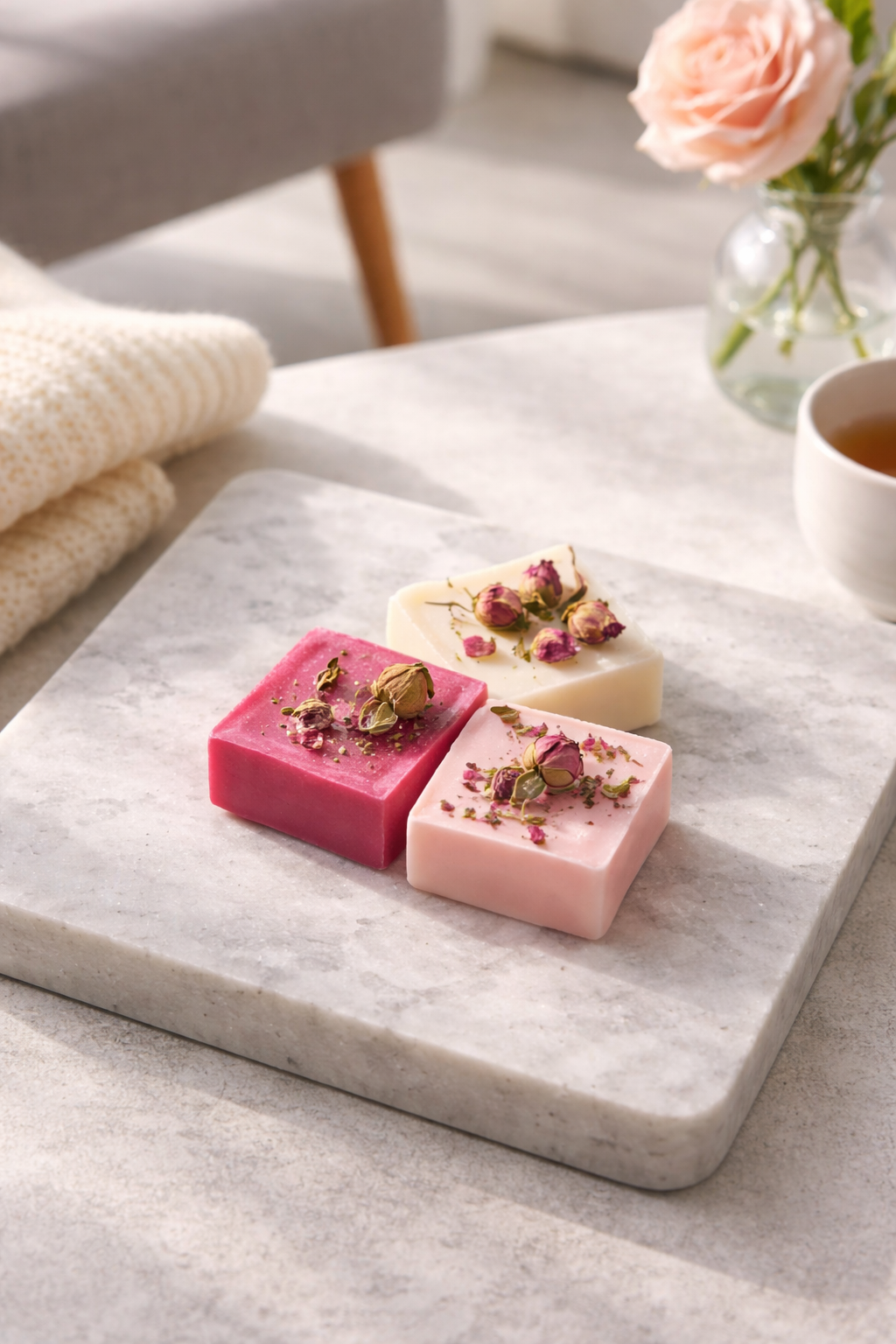 Fondants rose vanillée à la cire de soja 