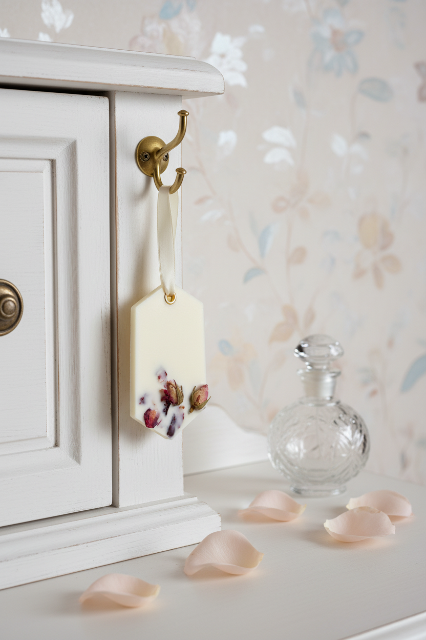 Tablette parfumée rose vanillée à la cire de soja 